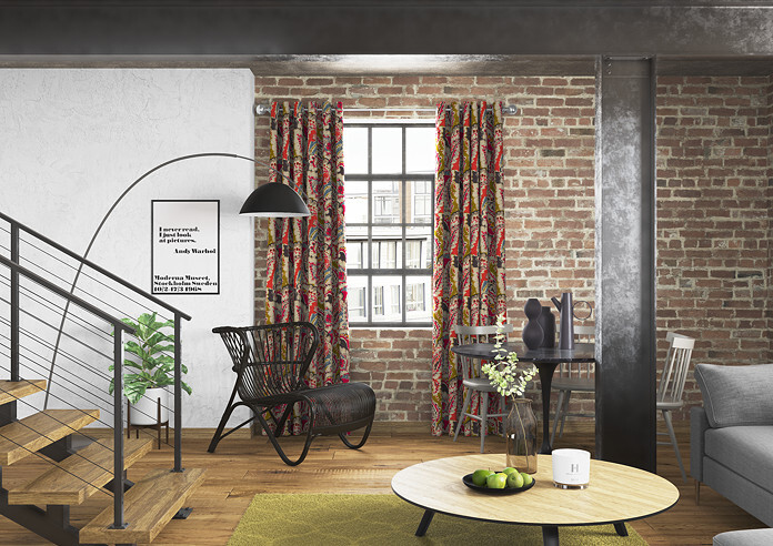 Aretha, Red - Made to Measure Curtains - Image 5